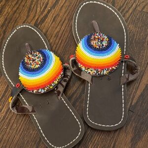 Colorful Beaded Sandals